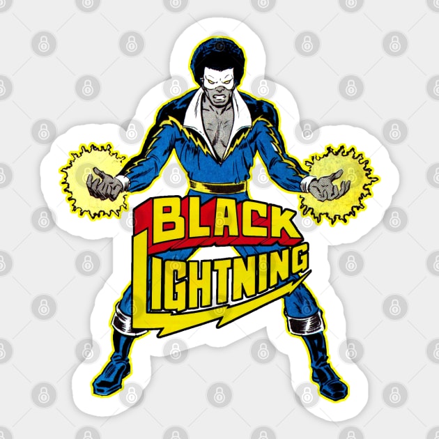 Black Lightning Sticker by Pop Fan Shop